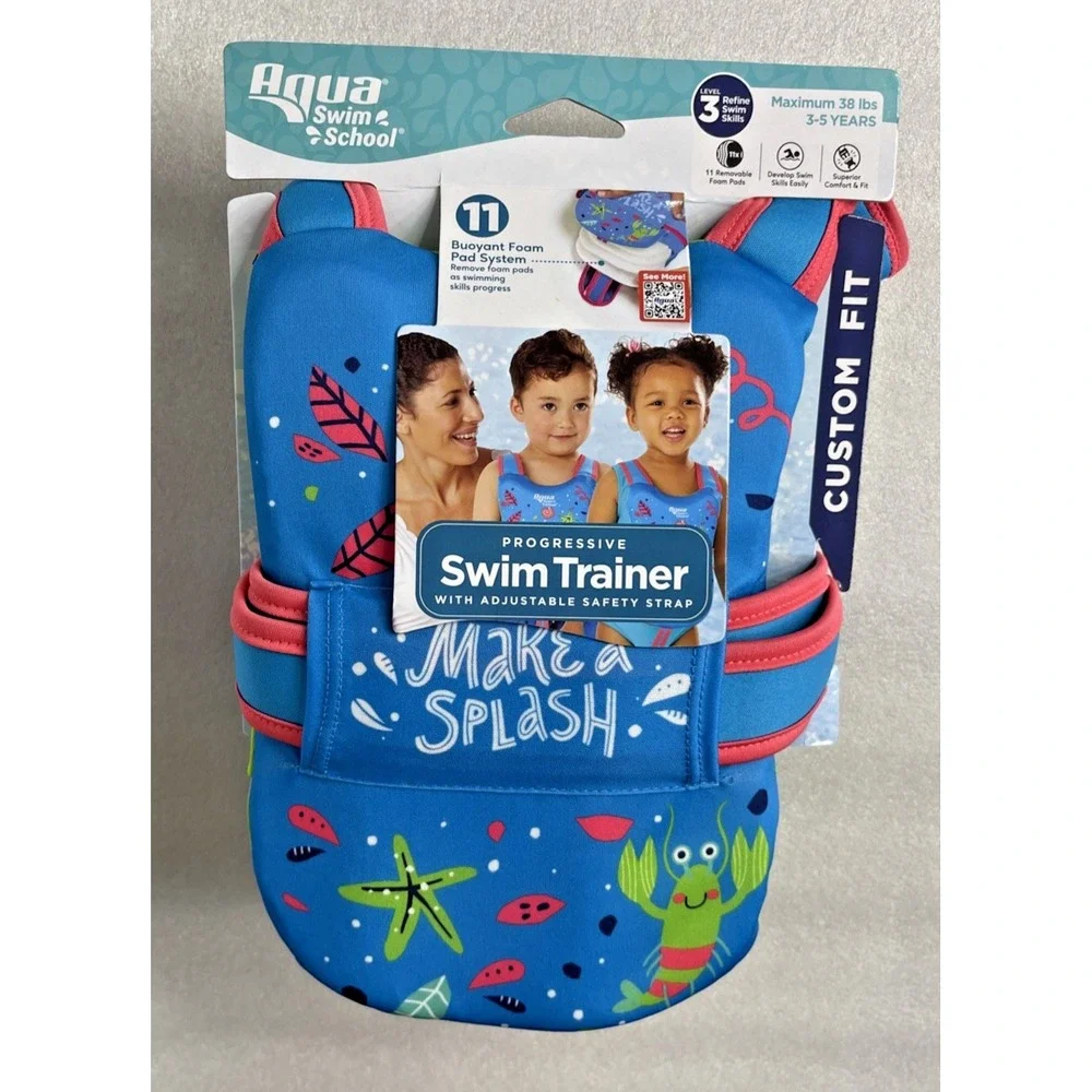 Aqua Swim‎ School Progressive Swim Trainer w/ Adjustable Strap 3-5 Years Level 3